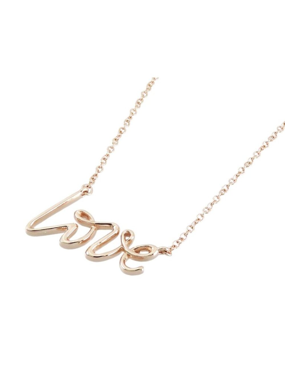 Tiffany & Co Love Pendant Pink Gold 18k Paloma Picasso Graffiti Rose Necklace